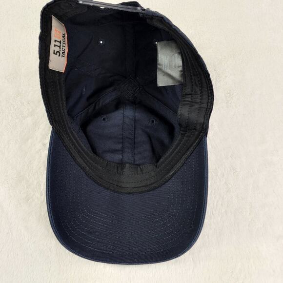 5.11 Tactical Cap Unisex One Size Black with White Logo Flag Bearer Snapback Cap - Picture 8 of 12